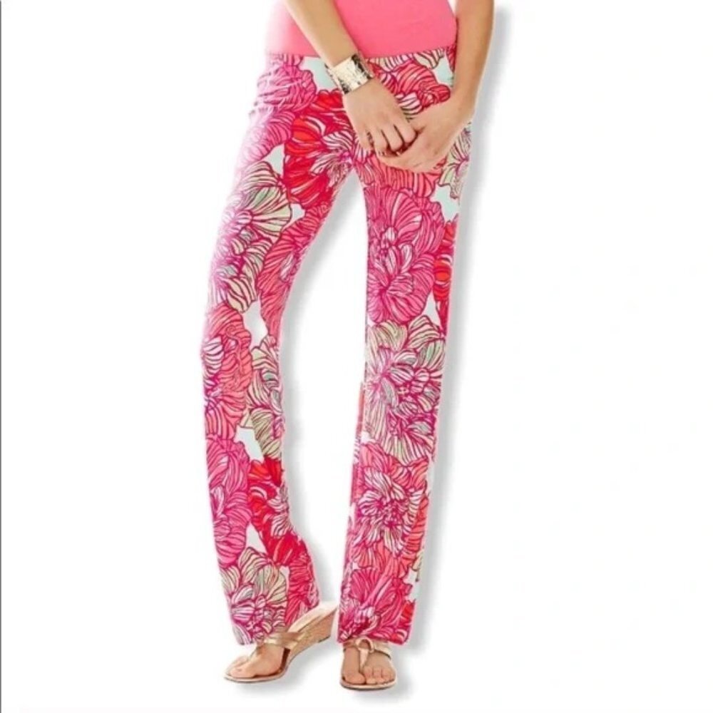 Lilly Pulitzer 86480 Women's Georgia May Palazzo Pants Worth It Floral Size XS